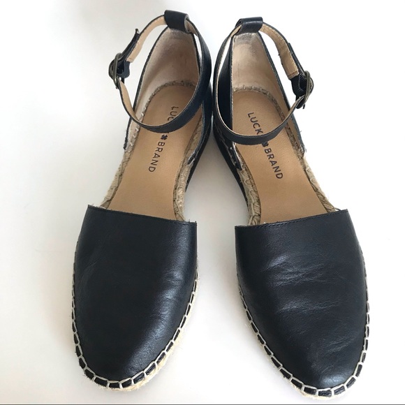 🖤 Lucky Black Leather Reniya Espadrilles 🖤 - Picture 6 of 10